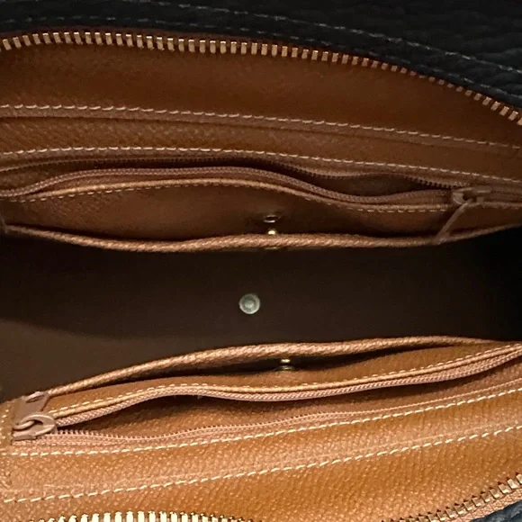 Dooney & Bourke Black and Tan Satchel - Picture 10 of 16